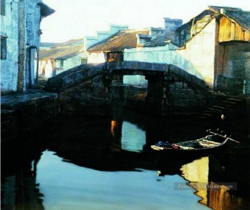Pont 1984 Chinois Chen Yifei Peinture à l'huile